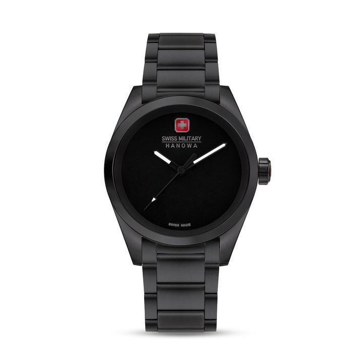 Dark Matter with Musou Black dial, which absorbs 99.4% of light, and a 42mm case and bracelet in black stainless steel. Ronda quartz movement. A watch with a strong identity, listed at CHF 329.