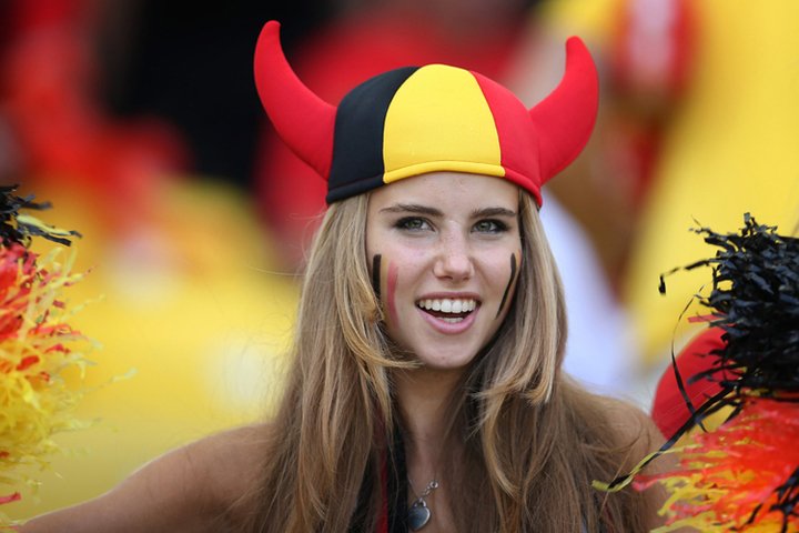 Before: Axelle Despiegelaere at the World Cup in Brazil