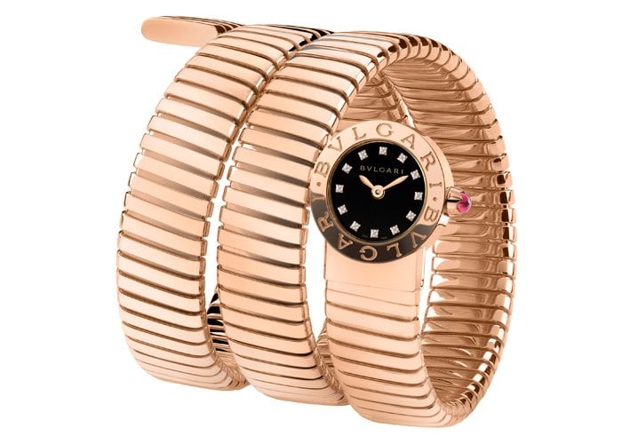 Bulgari Bulgari Tubogas (rose gold & diamonds with double-coil bracelet)