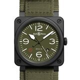 BR03-92 Ceramic Military Type (Khaki Heavy-Duty Canvas) by Bell & Ross