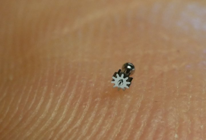 A very tiny hand-made screw