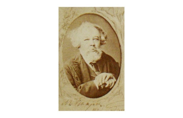 Michel Bakunin photographed in Saint-Imier by Sylvain Clément, 1871 or 1872. Archives de l'État de Neuchâtel, fonds James Guillaume.