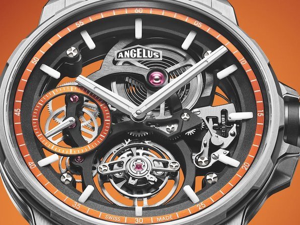 Angelus flying tourbillon skeleton titanium orange edition: a zest for precision