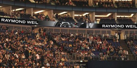 Raymond Weil's in-venue advertising at the SSE Hydro in Glasgow