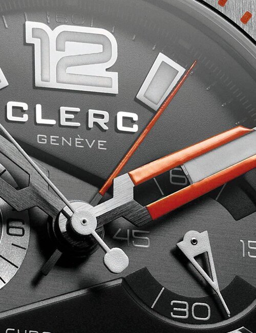 Cinturino Originale Clerc Hydroscaph In Gomma Rossa – 21mm Con Deployante, Nuovo Senza Etichette