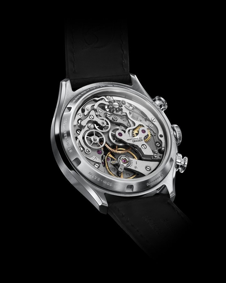 At the heart of the new Heritage Collection is the restoration and reinvention of the Valjoux 236, a manually wound, column-wheel chronograph movement introduced in 1974 as the high-frequency evolution of the legendary Valjoux 23.