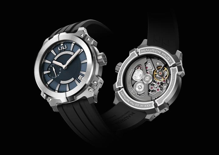 The new model Armure MM-03 in titanium of the young brand Mauron Musy