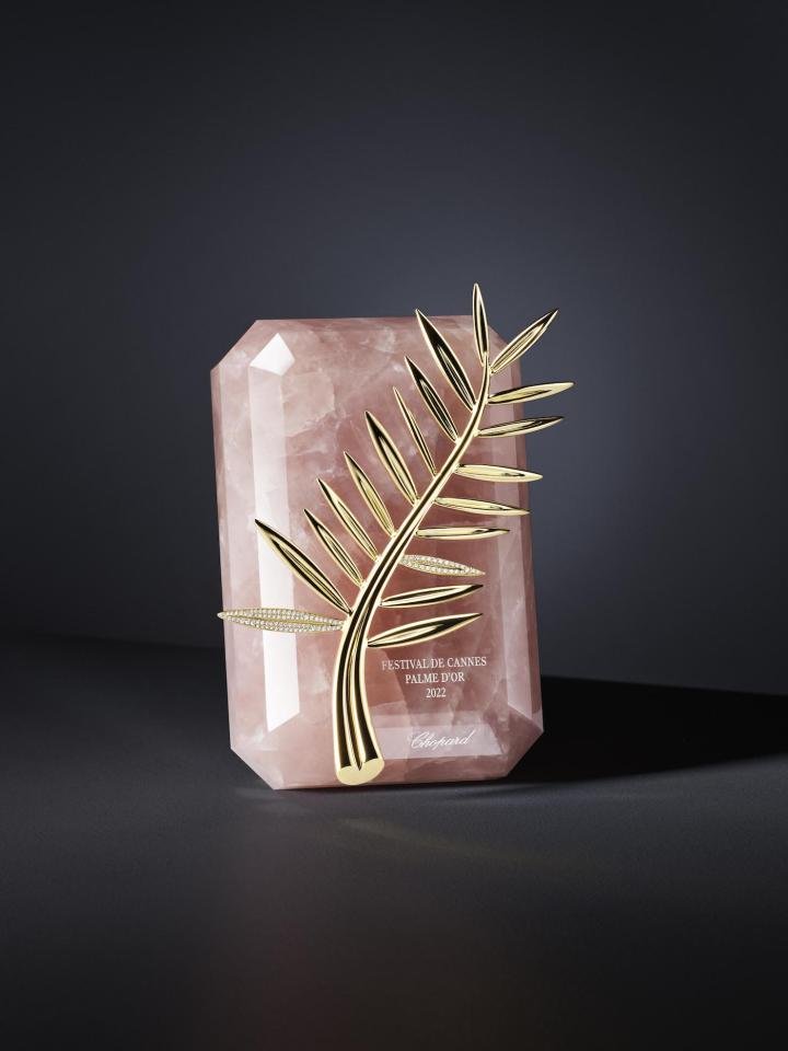 The 2022 Cannes Film Festival Palme d'Or, made by Chopard from Fairmined certified ethical gold