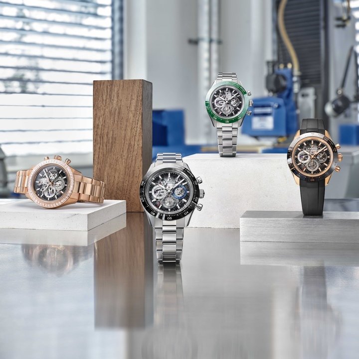 The Chronomaster Sport continues Zenith's legacy in the automatic chronograph with the El Primero 3600 calibre, likewise beating at 5 Hz and capable of measuring 1/10th of a second. With these new 41 mm skeletonized versions, the brand chooses to place the movement itself centre stage.