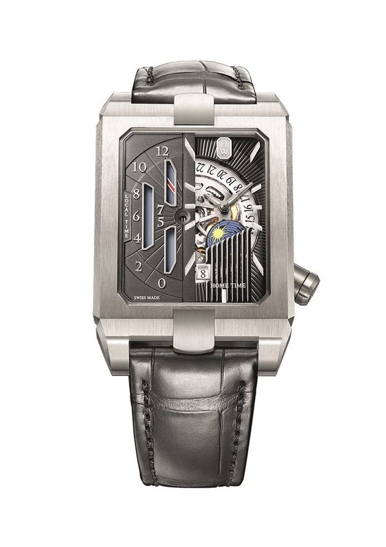 Harry Winston's add gravitas with the Avenue Dual Time Automatic