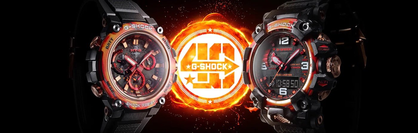 Casio G-Shock Flare Red 40th Anniversary Models