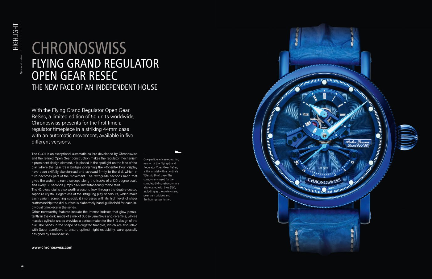 Chronoswiss Flying Grand Regulator Open Gear ReSec