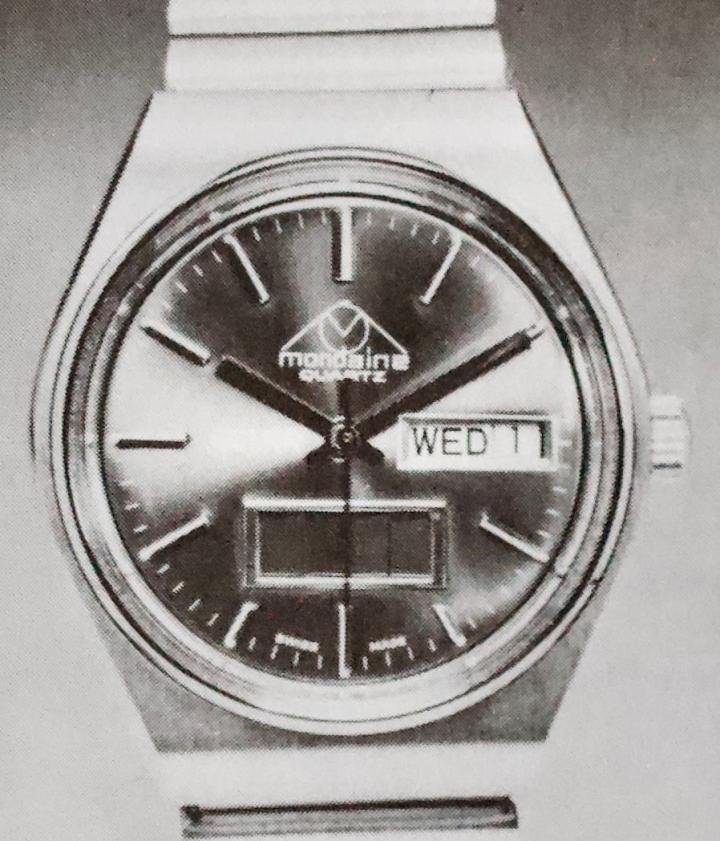 The first analogue solar watch introduced by Mondaine in 1973. 