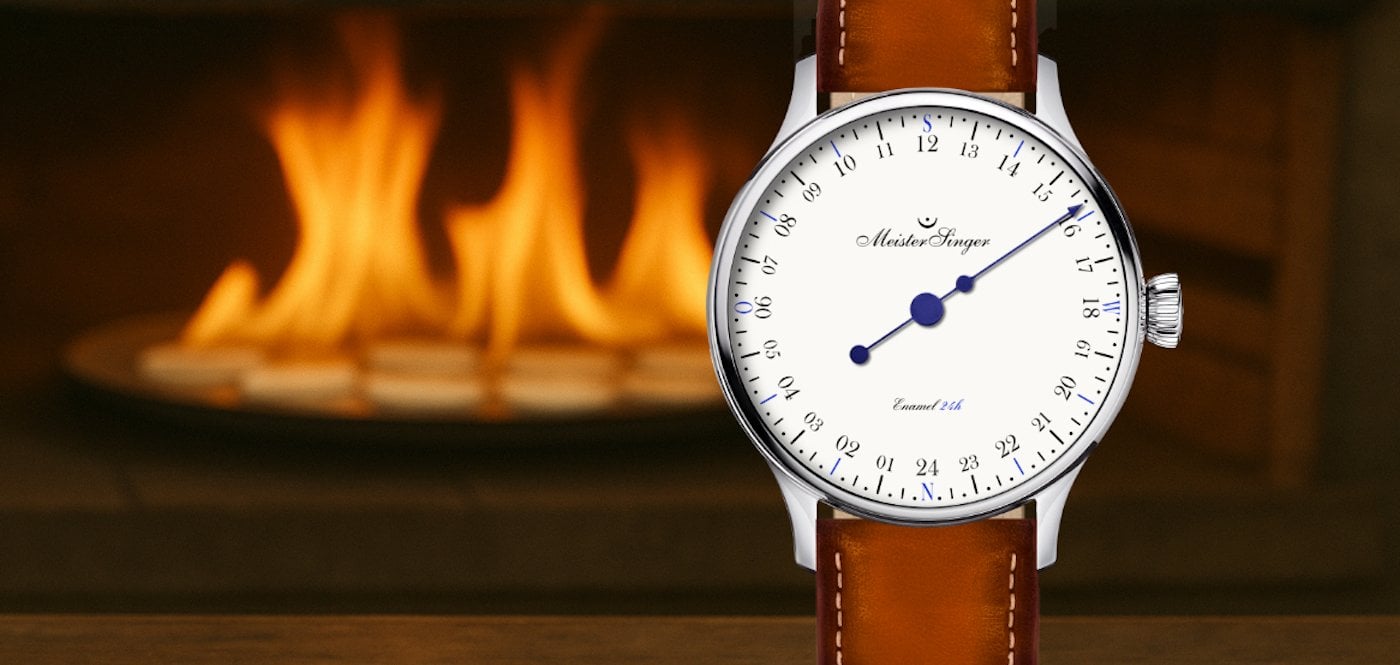 MeisterSinger 24H Enamel Edition marks a day in one sweep