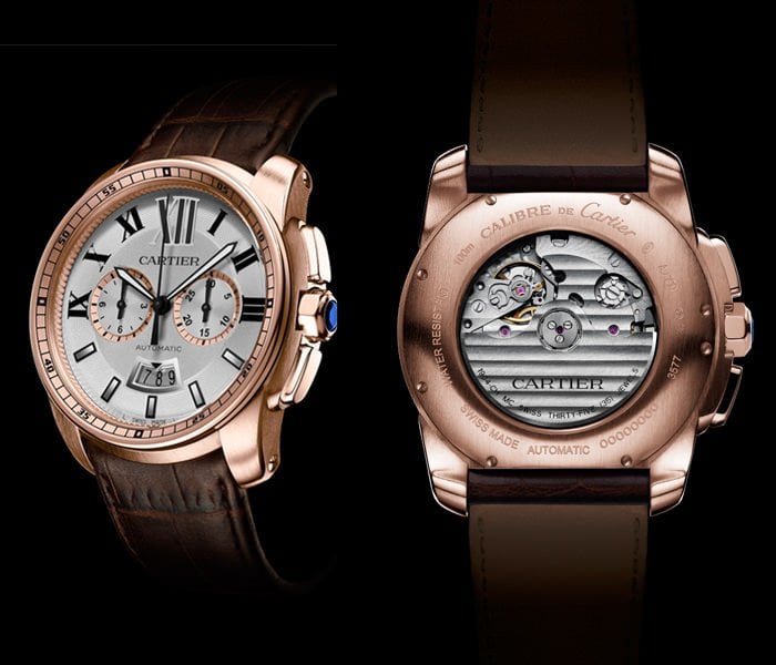 Calibre de Cartier chronograph watch including 1904-CH MC movement © Cartier 2012