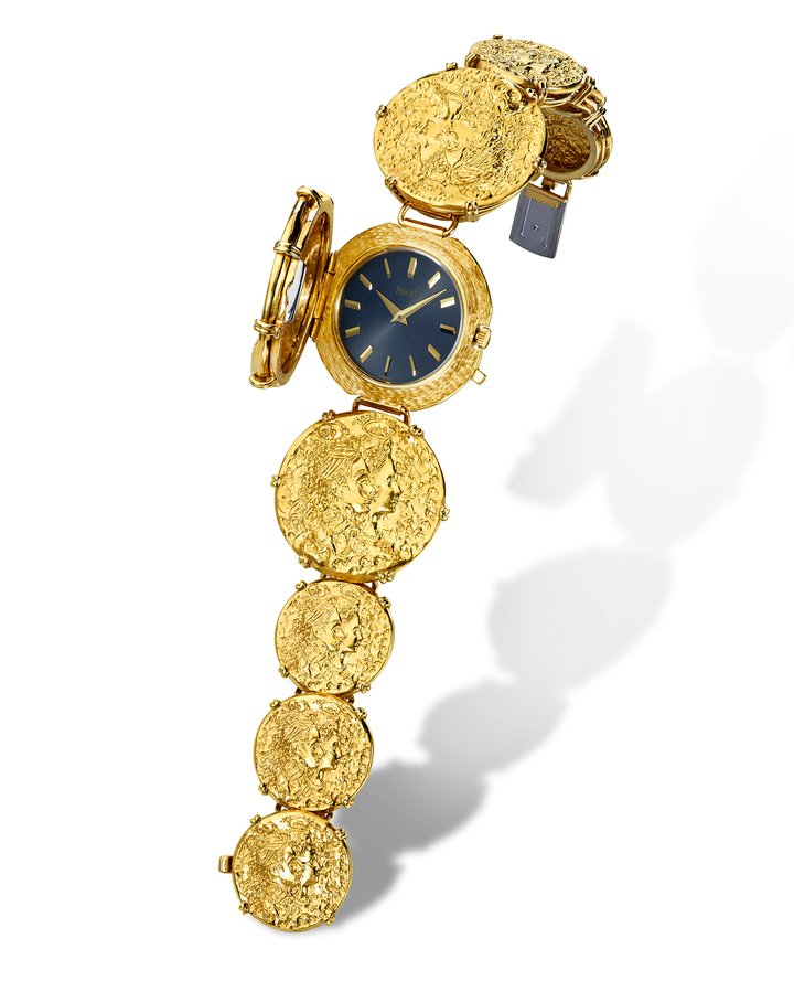 Piaget Dali d'Or jewellery secret watch, yellow gold. Manufacture 9P ultra-thin hand-wound movement. 1973. Piaget Private Collection.