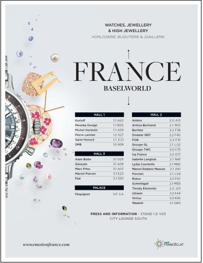 EMOTION FRANCE at Baselworld from 17th to 24th of March 2016