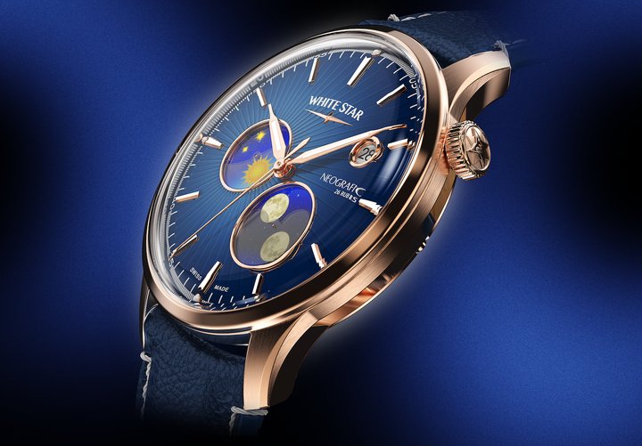 The Neografic is a moon phase watch inspired by a model created in 1953.