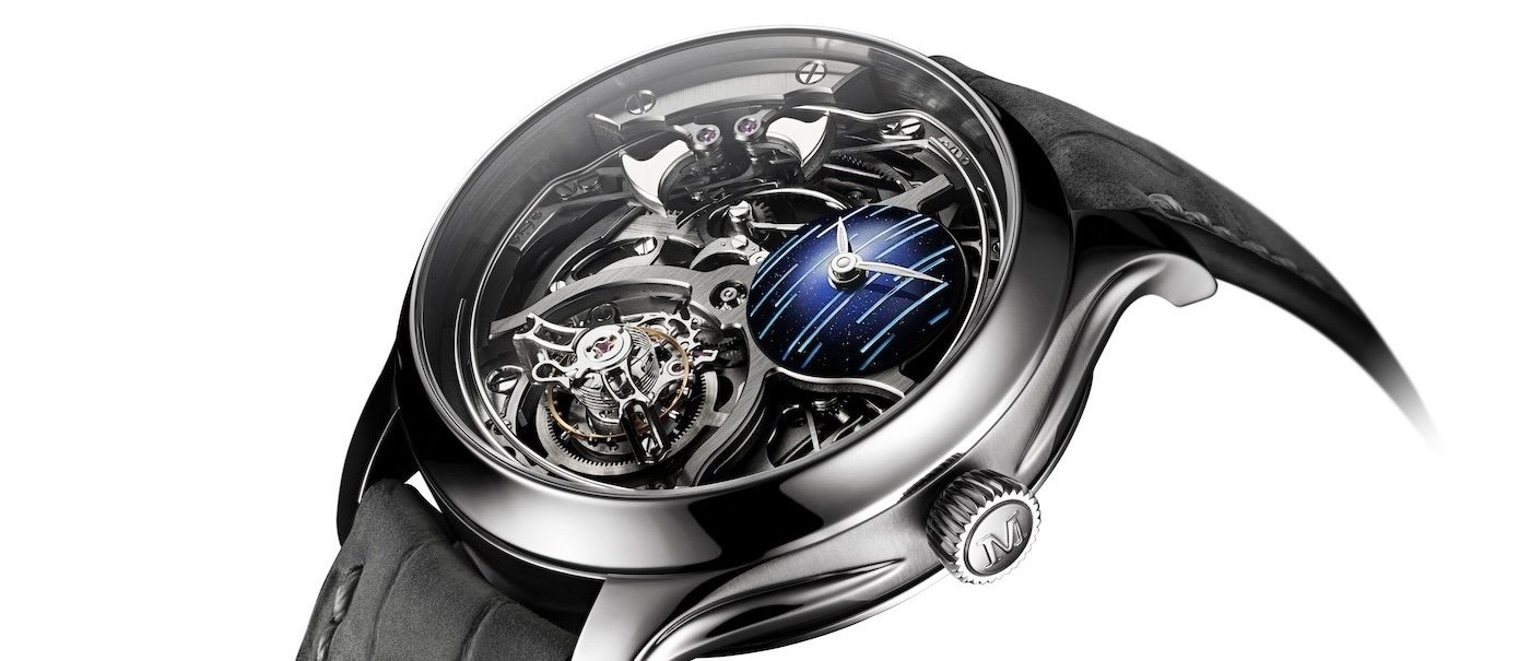 H. Moser & Cie. Endeavour Minute Repeater Cylindrical Tourbillon Skeleton Cosmic Rain