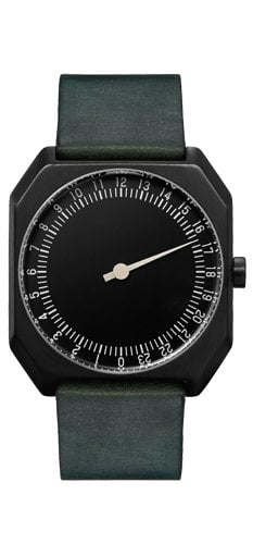 Slow Jo 20 by Slow Watches (38mm Black Dial & Leather Strap)