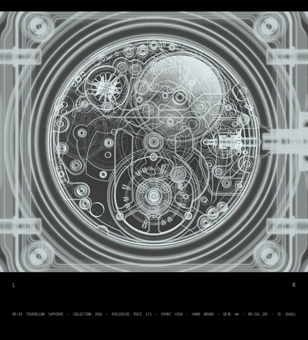 X-ray of the BR-X1 Tourbillon Sapphire by Bell & Ross
