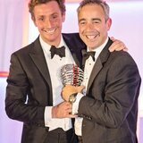 Bremont founders Nick (left) and Giles English with the winner's trophy