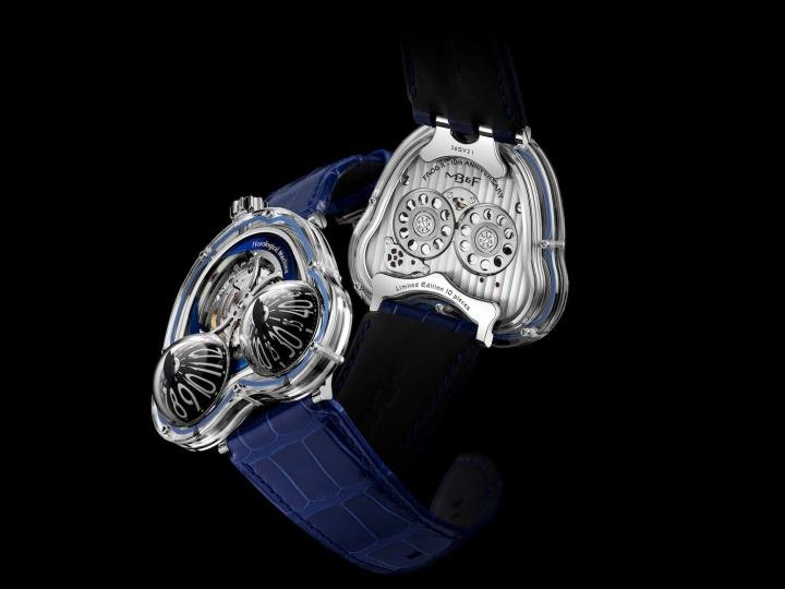 MB&F has applied the start-up's technology to the crown of its HM3 Frog X model, which displays the symbol used by the watch brand.