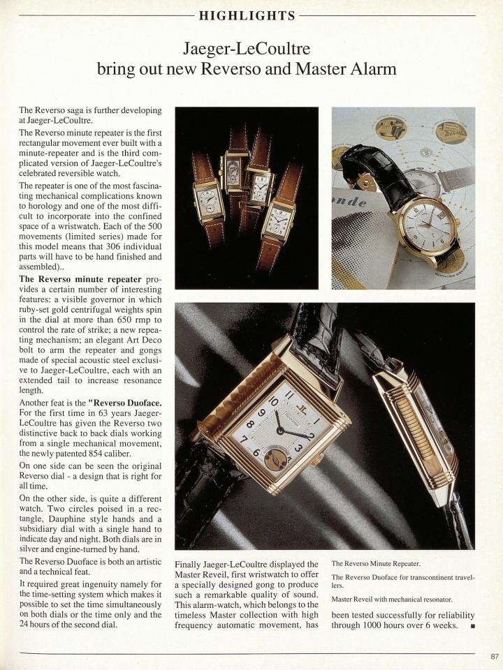 The Reverso in a 1994 edition of Europa Star 