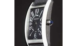 Cartier white gold Tank watch