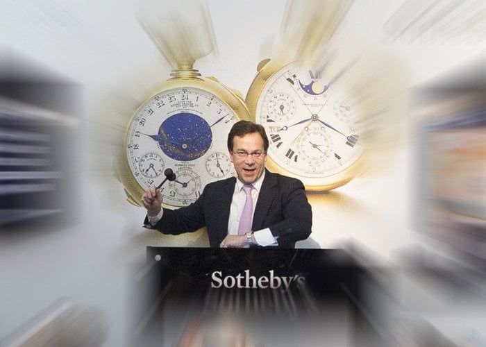 Tim Bourne auctioneering the Henry Graves Supercomplication by Patek Philippe