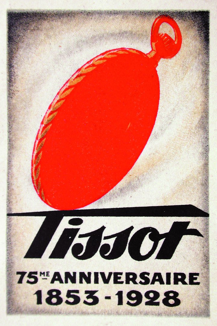 Illustration celebrating Tissot's 75th Jubilee, 1928. Tissot Museum Collection.