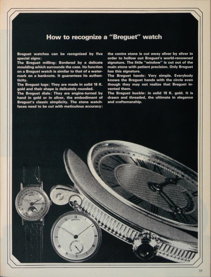 Breguet's timeless codes, as presented in Europa Star in 1983. Breguet belonged then to the Chaumet brothers from Paris.