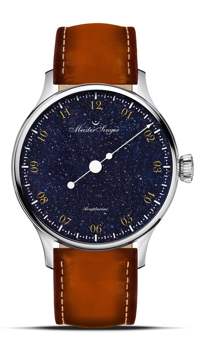 MeisterSinger unveils the Pangaea Aventurine: a single-hand watch with a genuine stone dial
