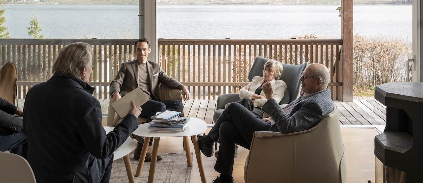 A lakeside conversation with the Meylan family