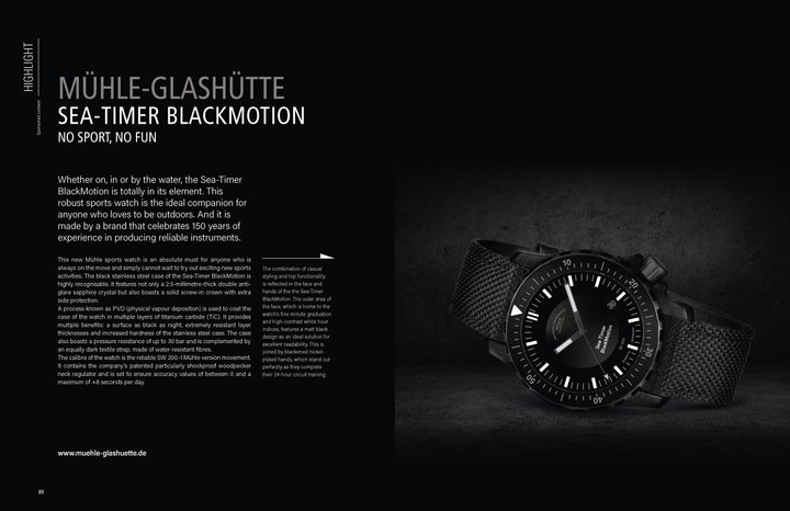 Mühle-Glashütte Sea-Timer Blackmotion