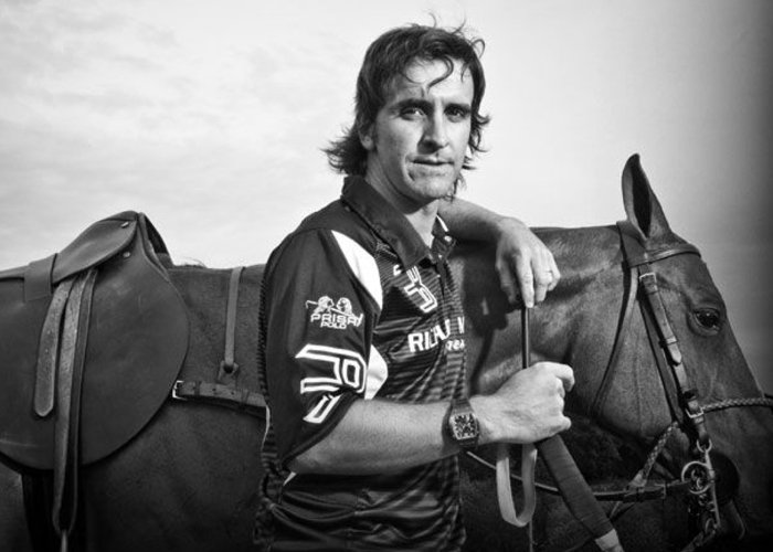 A polo player wearing a Richard Mille timepiece