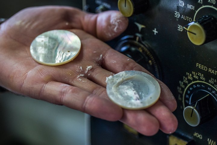 Preparing a mother-of-pearl dial