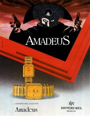 Raymond Weil 1983 Amadeus advertisement