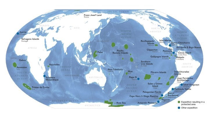 Founding partner of Pristine Seas, Blancpain financed 14 major scientific expeditions between 2011 and 2016, twelve of which led to the creation of marine protected areas equal to 4.7 million square kilometres.