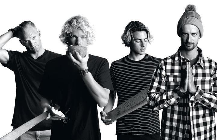 Nixon sponsored athletes: JP Walker (snowboarder), John John Florence (surfer), Curren Caples (skateboarder), Nicolas Muller (snowboarder) @Nixon