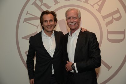 Bruno Grande, COO of JeanRichard (left) and Captain Chesley “Sully” Sullenberger