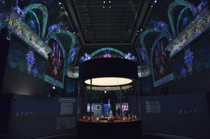 View of the Cartier: Le Style et L'Histoire Exhibition Private Opening at Le Grand Palais