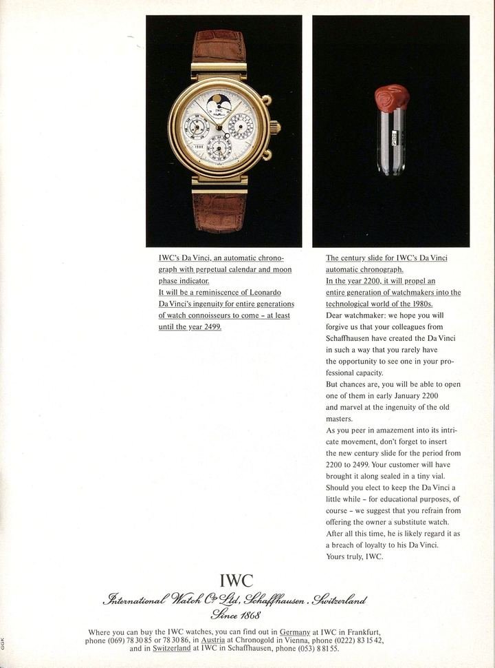 IWC's Da Vinci through the Europa Star archive