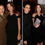 Left: Scarlett Johansson & Carla Bruni - Right: Farida Khelfa, Carla Bruni & Miranda Kerr