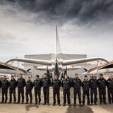 Launch of the new maxi trimaran Spidrift in Lorient (France)