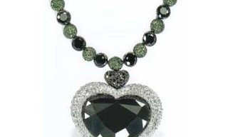 The world's largest heart-shaped black diamond is exhibited in Rome 