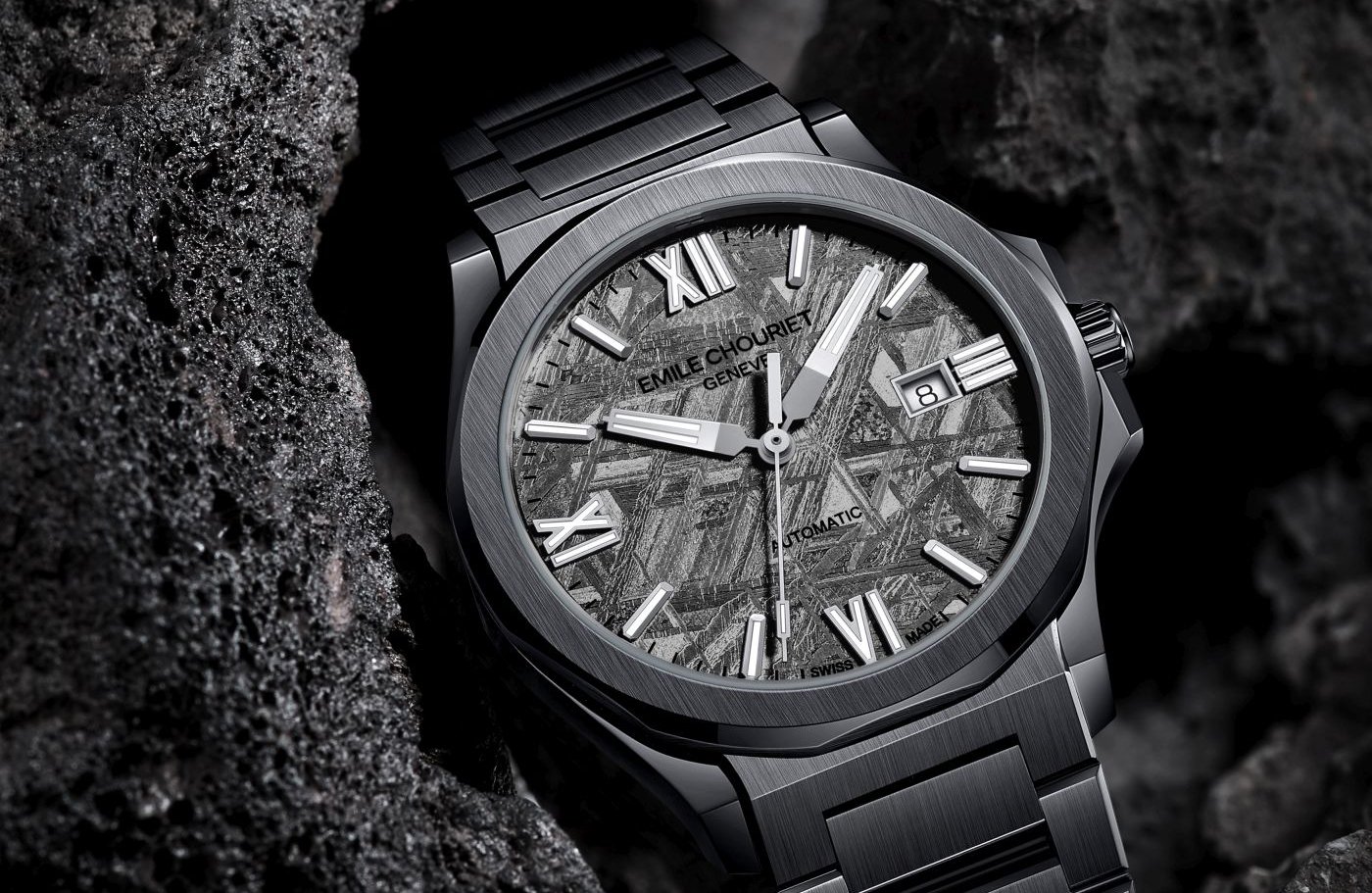 Emile Chouriet's new Challenger Cliff features meteorite dial