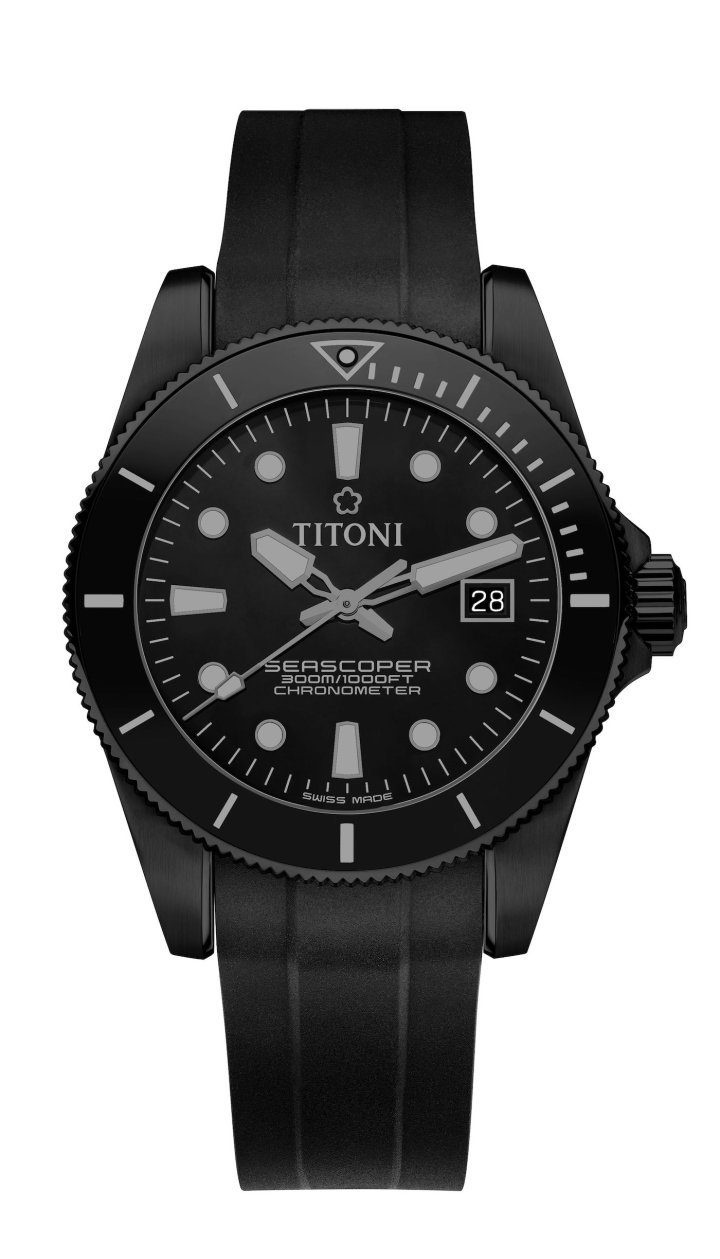 Titoni presents two new Seascoper 300 limited editions with DLC-coating 
