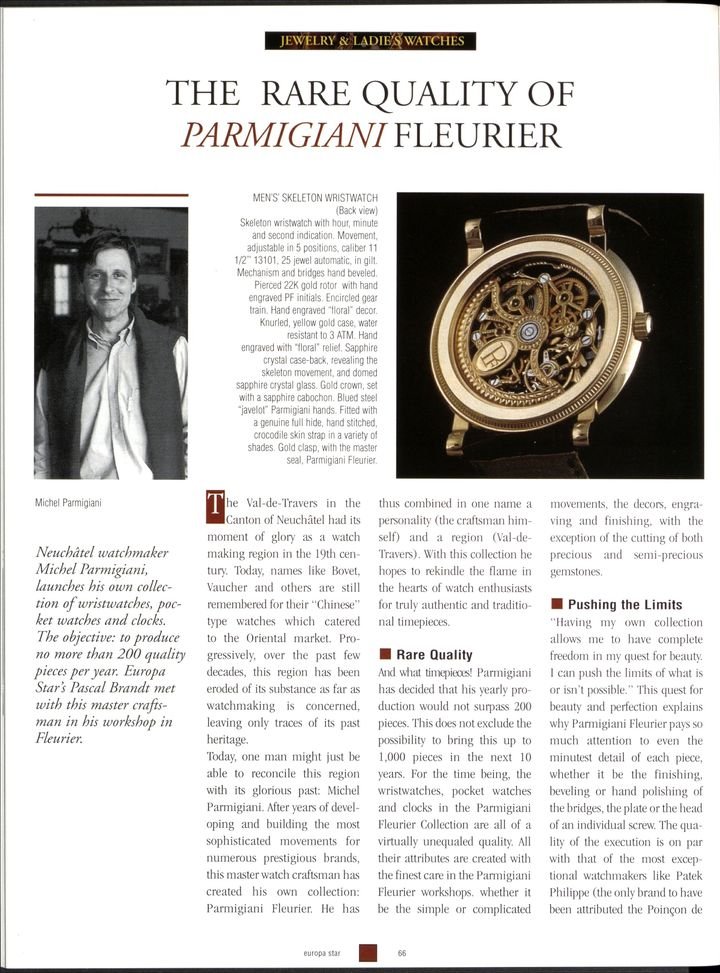 Parmigiani Fleurier: continuity confirmed
