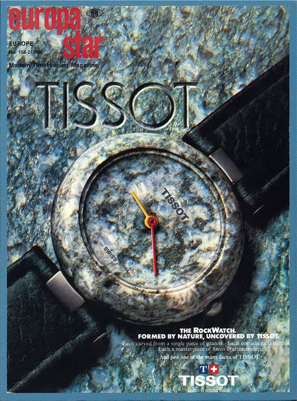 The RockWatch by Tissot on the cover ot this 1986 issue of Europa Star.